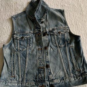 J. Crew Denim Jean Vest, 100% Cotton, sz Large